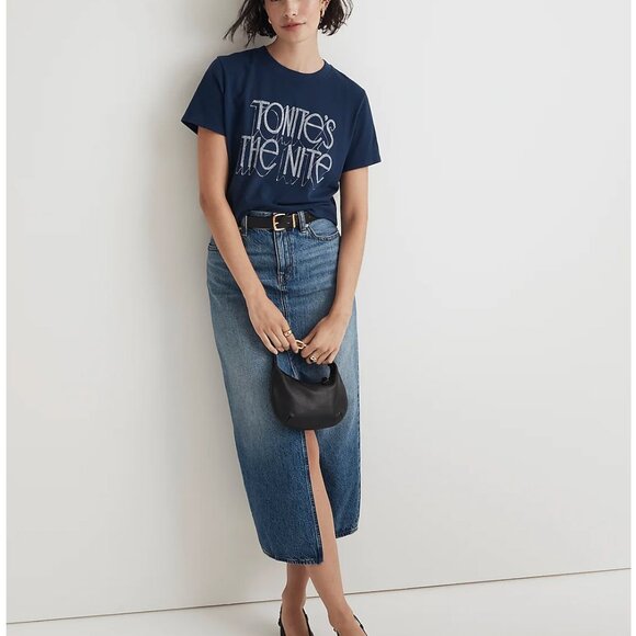 Tonite's The Nite Graphic Softfade Cotton Crewneck Relaxed Tee, NWT, size Med - Picture 2 of 7